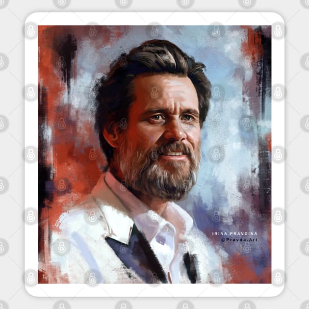 Jim Carrey artwork Sticker by irenkonst